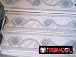 Cenefa de cocina y de bañó loza de piso y azulejos cintillo cemento gris cola y blanco purle teja 59576317