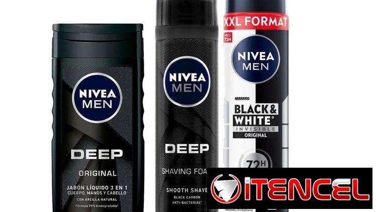 NIVEA MEN, JABON LIQUIDO 3 EN 1, ESPUMA DE AFEITAR Y DESODORANTE SPRAY