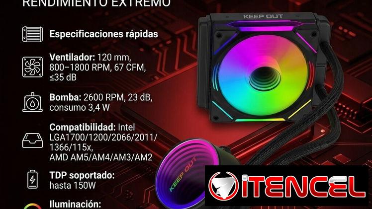 🎮⛩️Disipacion Liquida Keep Out 120 ARGB – 💲65 USD🎸