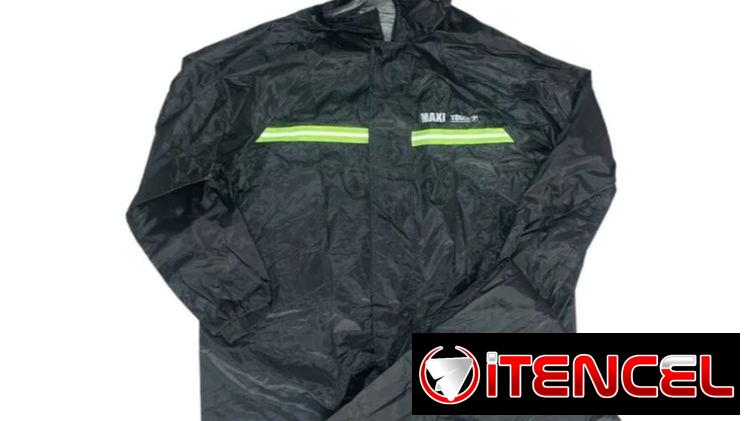 IMPERMEABLE PARA LA LLUVIA CHAQUETA Y PANTALON POLIESTER NEGRO