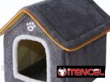Casa para mascotas, Lavable, Material Duradero, Fácil de limpiar, Apta para Gatos y Perros.