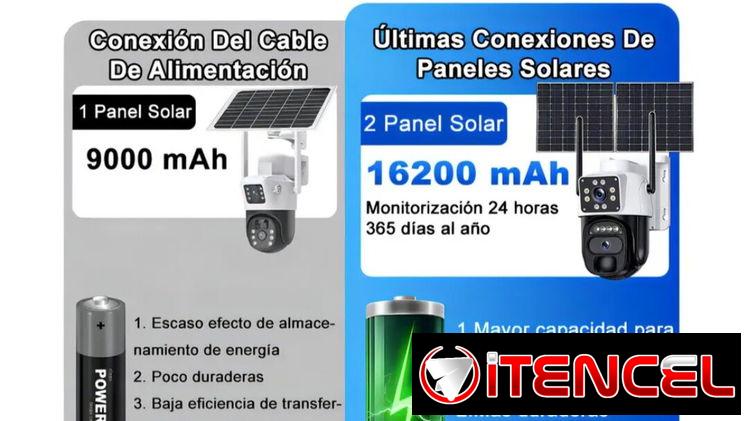 Cámara de seguridad Solar/ 2 paneles de carga/ el