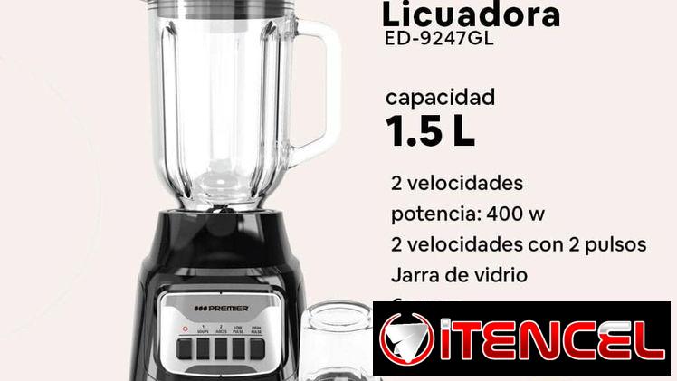 Licuadora batidora premier 1.5L con picador de especias