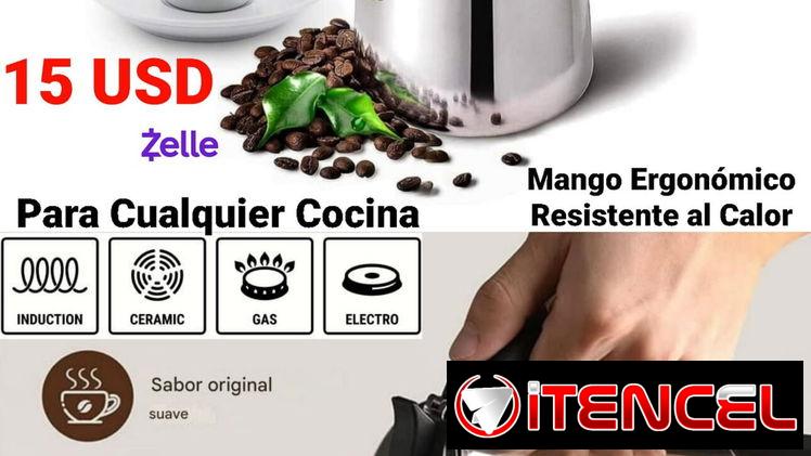 Cafetera Italiana Acero Inoxidable 6 Tazas – 15 USD