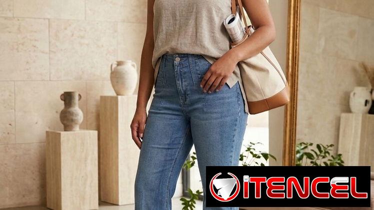Vaqueros Flare de Tiro Alto con Detalle de Costuras CATO EST. 1946 Denim Talla 14 25