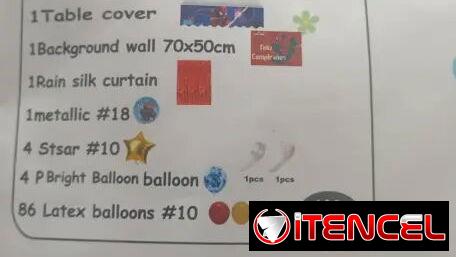 Set decorativo 100 pcs Spiderman M2