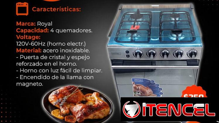 💲290💲COCINA  4 HORNILLAS ROYAL CON HORNO. ENTREGA GRATIS CON FACTURA Y GARANTÍA. TLF 54833699