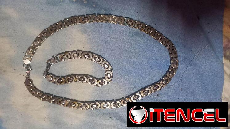 Vendo juego de cadena y manilla original hecha en mexico de acero inoxidable