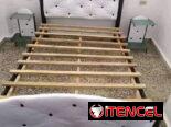 Cama camera o 3/4 de tubo tapisada con mesas de noche. Entrega a domicilio sin costo adicional en toda la habana.