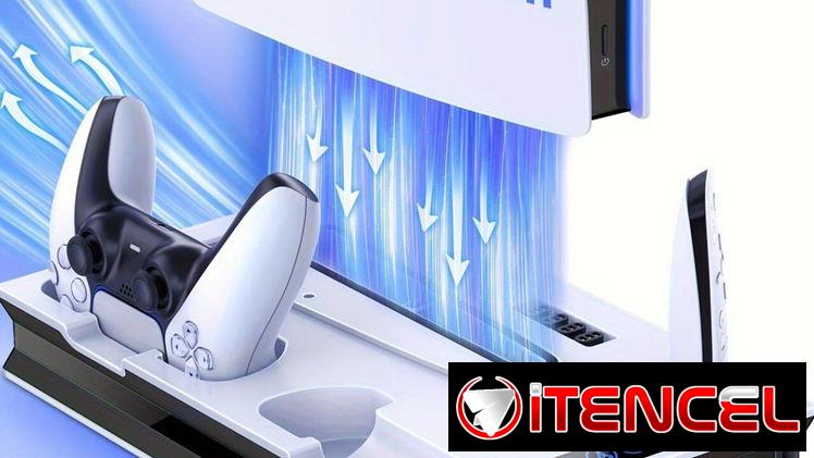 🎮🔥 Base Multifuncional para PS5 – ¡Organiza, enfría y carga como un pro! 💨🔌