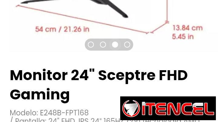 Monitor 24″ Sceptre FHD Gaming Modelo: E248B-FPT168