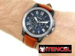 Reloj FOSSIL plataforma GRANT cronógrafo MOD. FS5151 cuarzo japonés caja: 44mm y manillas cuero legítimo, NUEVO EN CAJA.