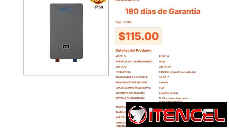 Seguridad y bienestar con el Calentador de agua instantáneo original VPT#-0064