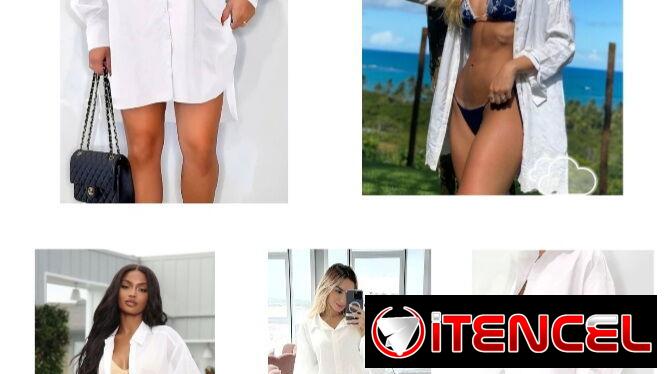 Camiseros para mujer, color blanco 58547627