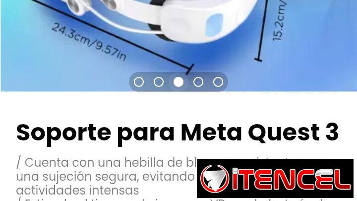 Soporte para Meta Quest 3. / Cuenta con una hebilla de bloqueo resistente para una sujeción segura