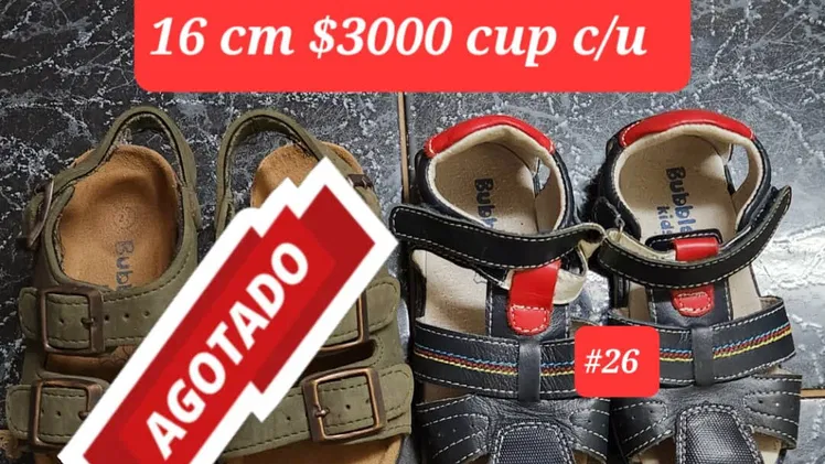 Sandalias para niños diferentes tallas
