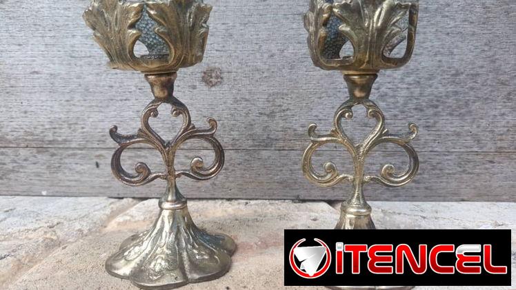 Candelabros de bronce