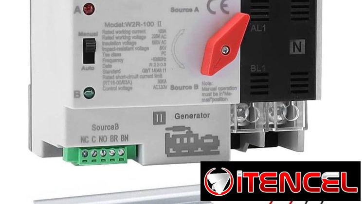 Transfer automático de 110V, 2 polos y 100 amperes