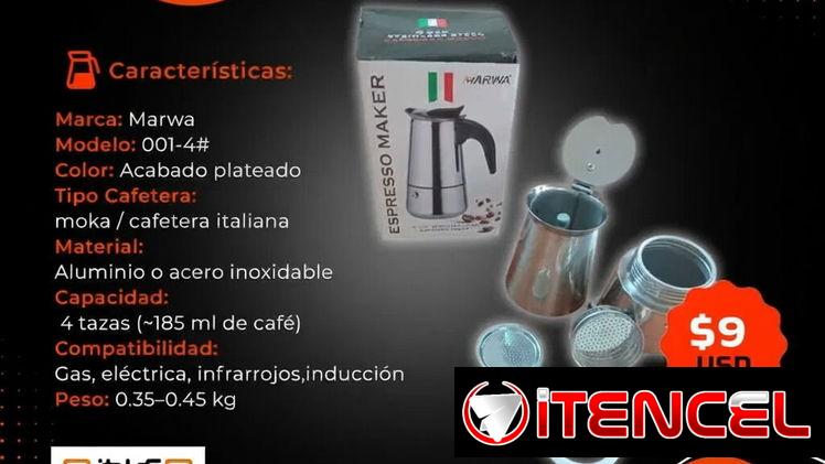 ☕ 9 ☕ CAFETERA MARWA ESTILO ITALIANA. ENTREGA GRATIS CON FACTURA Y GARANTÍA DE 1 MES. TLF 54833699