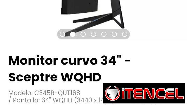 Monitor curvo 34″ – Sceptre WQHD Modelo: C345B-QUT168