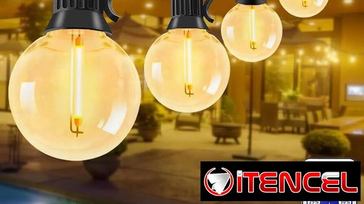 Cadena de luces led cálidas tipo vintage – 15 metros