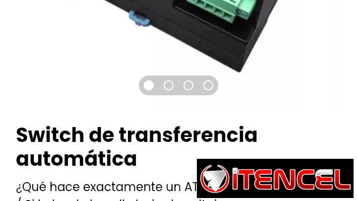 Switch de transferencia automática.Evita picos, cortos o doble alimentación, que podrían dañar aparatos. Nuevo