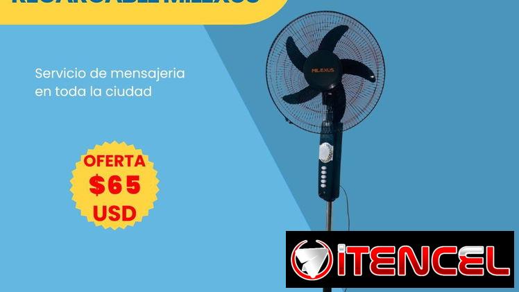 VENTILADORES RECARGABLES, DE PEDESTAL Y DE PARED