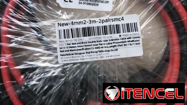 Cable conector de paneles mc4