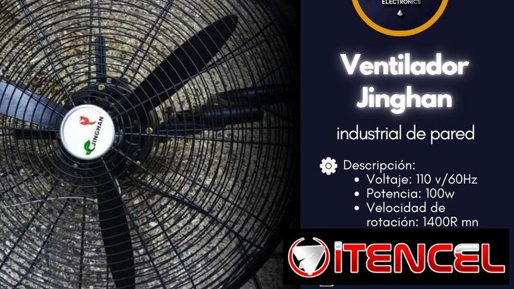 Ventilador industrial de pared  Jinghan   Precio:140 usd  2 meses de garantía   Descripción   Voltaje:110 v/60Hz Potenci