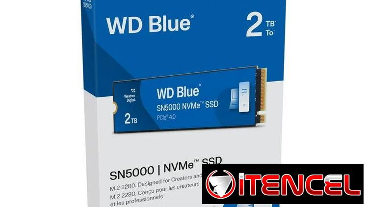 Disco Solido m.2 Western Digital Blue SN5000 NVMe de 2 TB – PCIe Gen 4.0, M.2 2280, hasta 5,150 MB/s