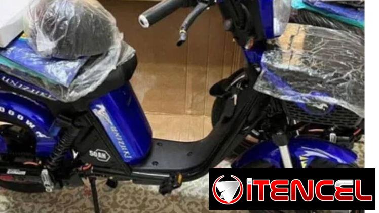 Bici moto Unizuki. 48v 40A. Autonomía 80 km. Batería de Lithium antiexplosiva. Luces Led, 4 Velocidades. Doble jueg