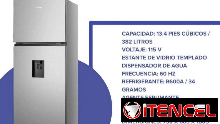Refrigerador Hisense 13.5 pies³ Inverter  con Dispensador de Agua