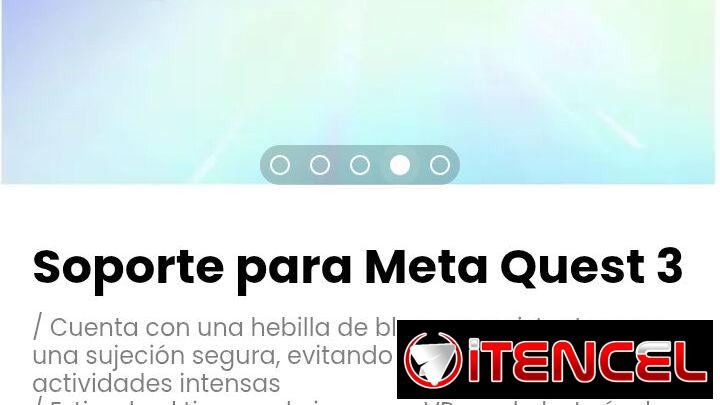 Soporte para Meta Quest 3. / Cuenta con una hebilla de bloqueo resistente para una sujeción segura