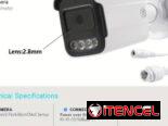Camara IP POE 4MP Full Color, Audio, H265, lente 2.8mm 58757374
