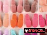 Uñas postizas cortas en cajas de 288 unidades, colores enteros
