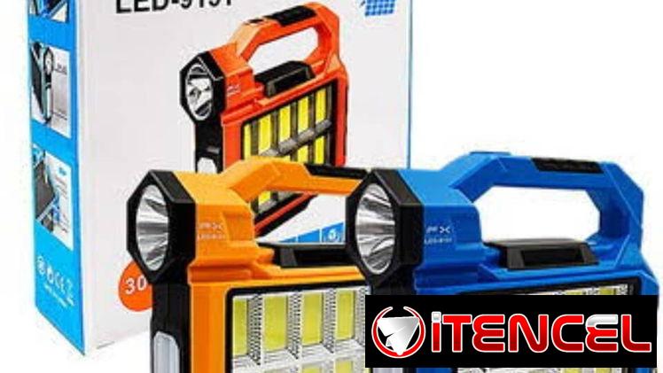 Lámpara recargable con panel solar