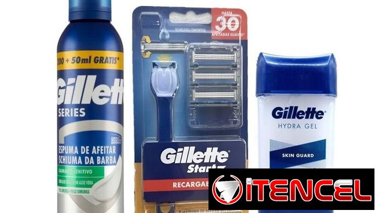 GILLETTE, MAQUINA DE AFEITAR, ESPUMA PARA AFEITAR Y DESODORANTE HYDRA GEL