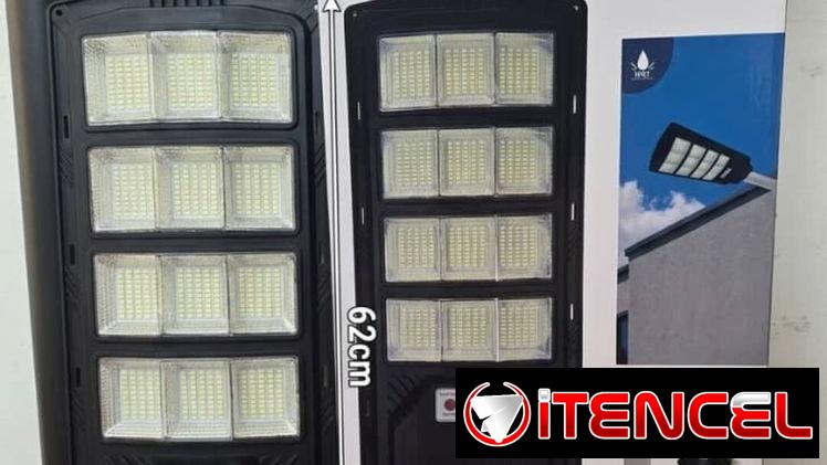 Lampara con panel solar