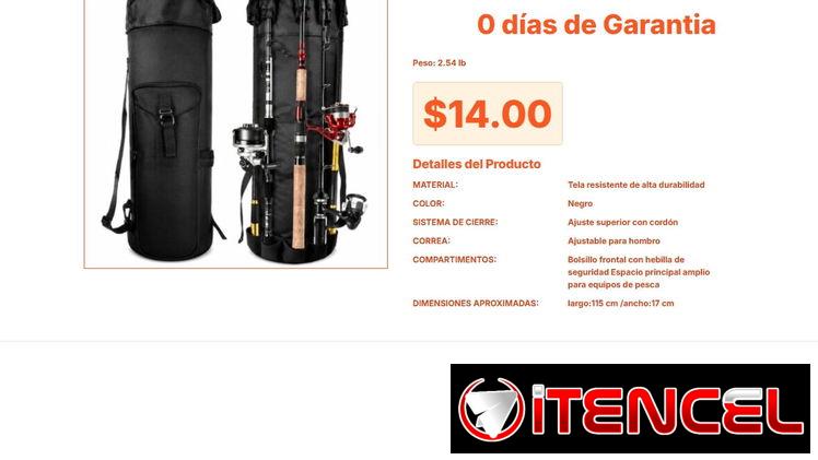 Bolso de Pesca 115x17cm: Tela de Alta Resistencia con Cordón Real VPT#-0405
