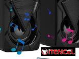 – Bocinas con Luces RGB para Computadora con Subwoofer,  y Conexión USB