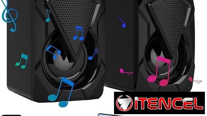 * Bocinas para Computadora con Subwoofer, Luces RGB y Conexión USB