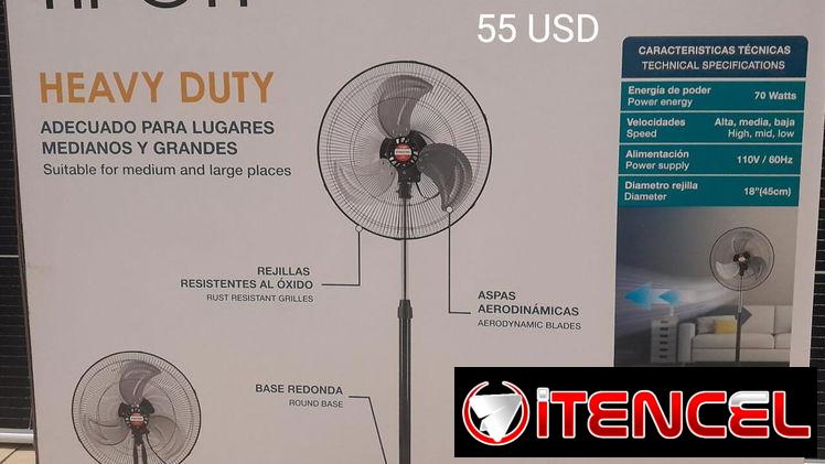 Ventiladores de pared, pedestal y recargable, factura, garantía y mensajería gratis en la Habana, 📞 58684483