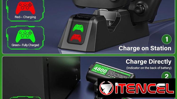 🎮🔋 Paquete de Baterías Recargables Xbox + Estación de Carga 🔋🎮
