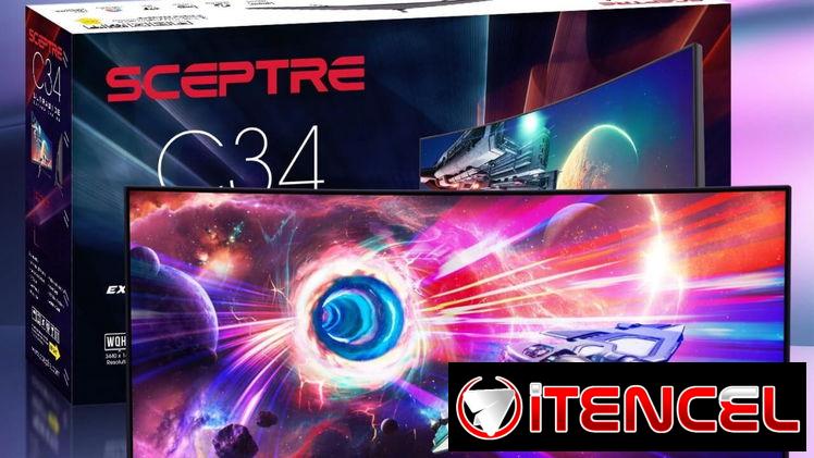 ☎️53544655 🛵 Entrega Gratis ⭐Monitor Curvo Ultra Ancho Sceptre 34” WQHD 180Hz ⭐