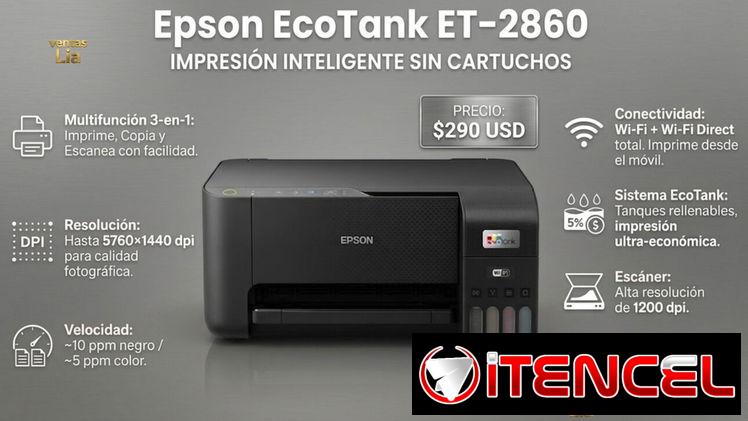 Impresora multifuncional ET-2860 wifi
