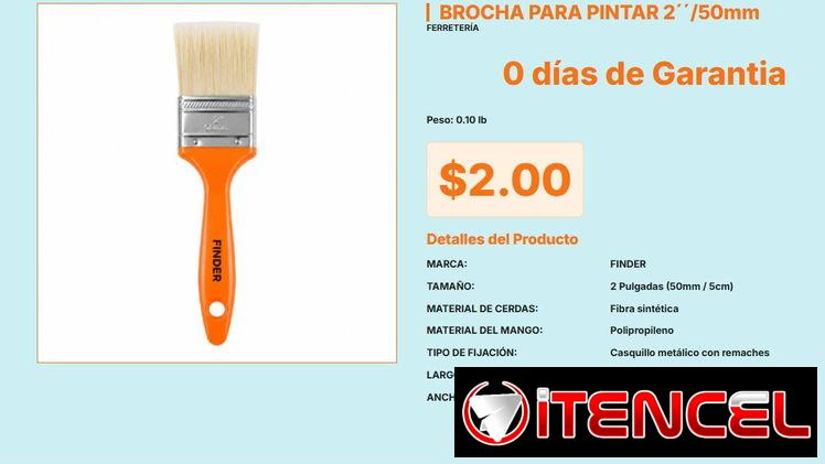 Brocha de Pintura Finder 2”/50mm con Casquillo Metálico Remachado Definitiva VPT#-0428