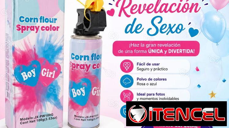 Baby shower, vela, cañón de confetis, extintor de revelación y mucho más