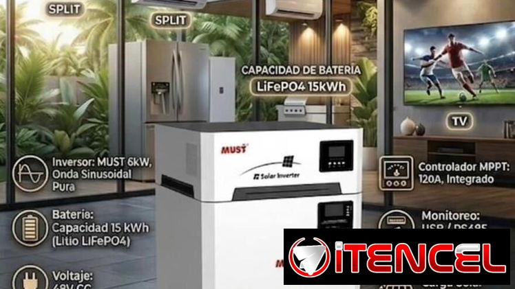 CARACTERISTICAS: – Integra en un solo sistema el inversor, bateria y controlador solar