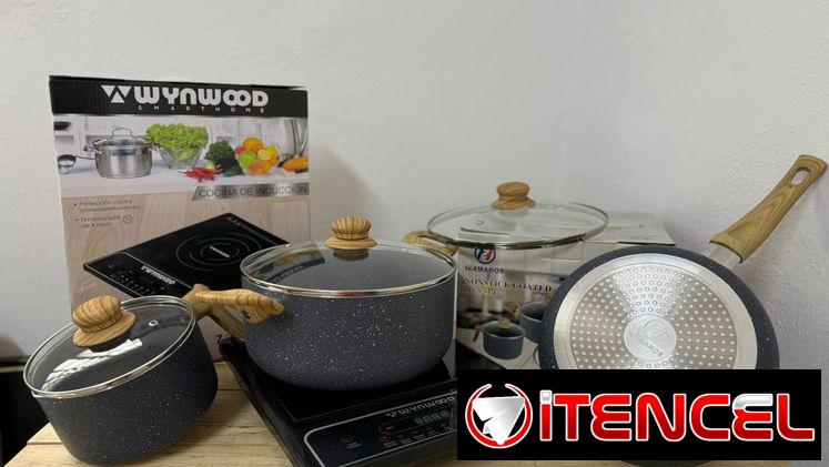 Cocina de inducción + Juego de cazuelas de inducción
