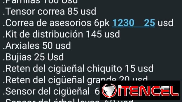 Tienda de piezas de carro Renault Scala SM3 y Kia Picanto mensajería adicional Cubanacán Playa